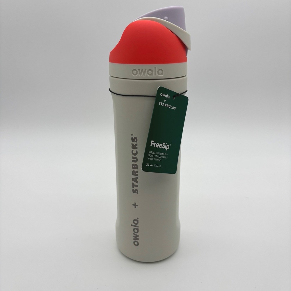 Starbucks x Owala Water Bottle 24oz White Orange PSL FreeSip Starbucks 2026